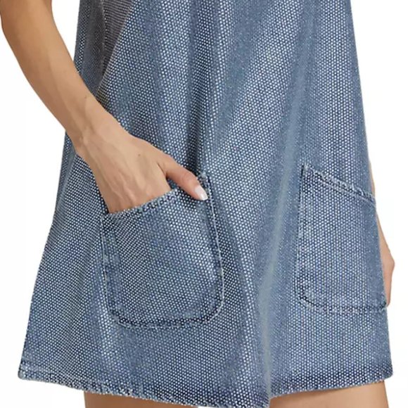 BNWT Triarchy Ms. Perri Crystal Denim Minidress - Picture 7 of 8